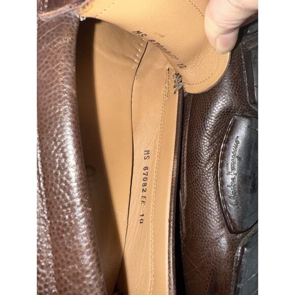 Salvatore Ferragamo Men’s ‘Sardegna’ Brown Leather Loafers/Drivers Size 10 main image 11